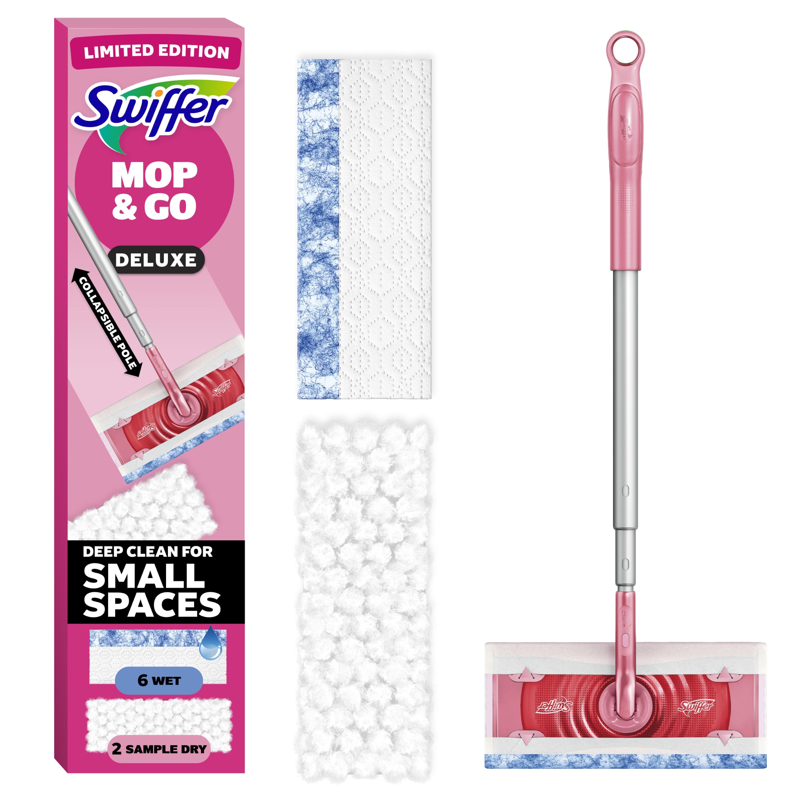 Amazon.com: Swiffer Pink Limited Edition Mop & Go Deluxe, 2-in-1