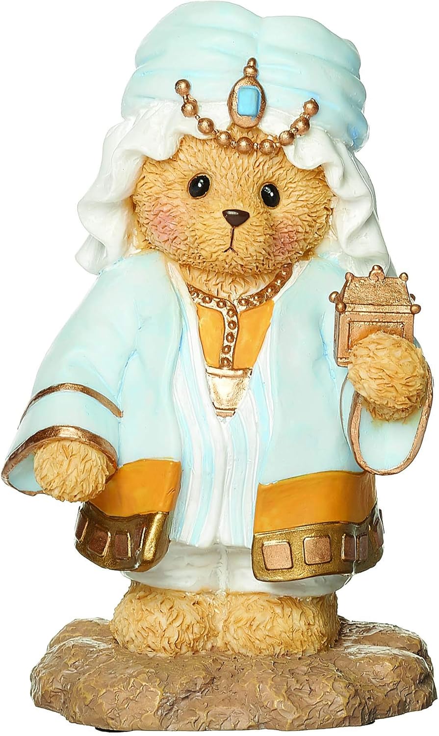 Roman Peluche apreciado, oso rey con turbante, figura de pesebre, 4 ...