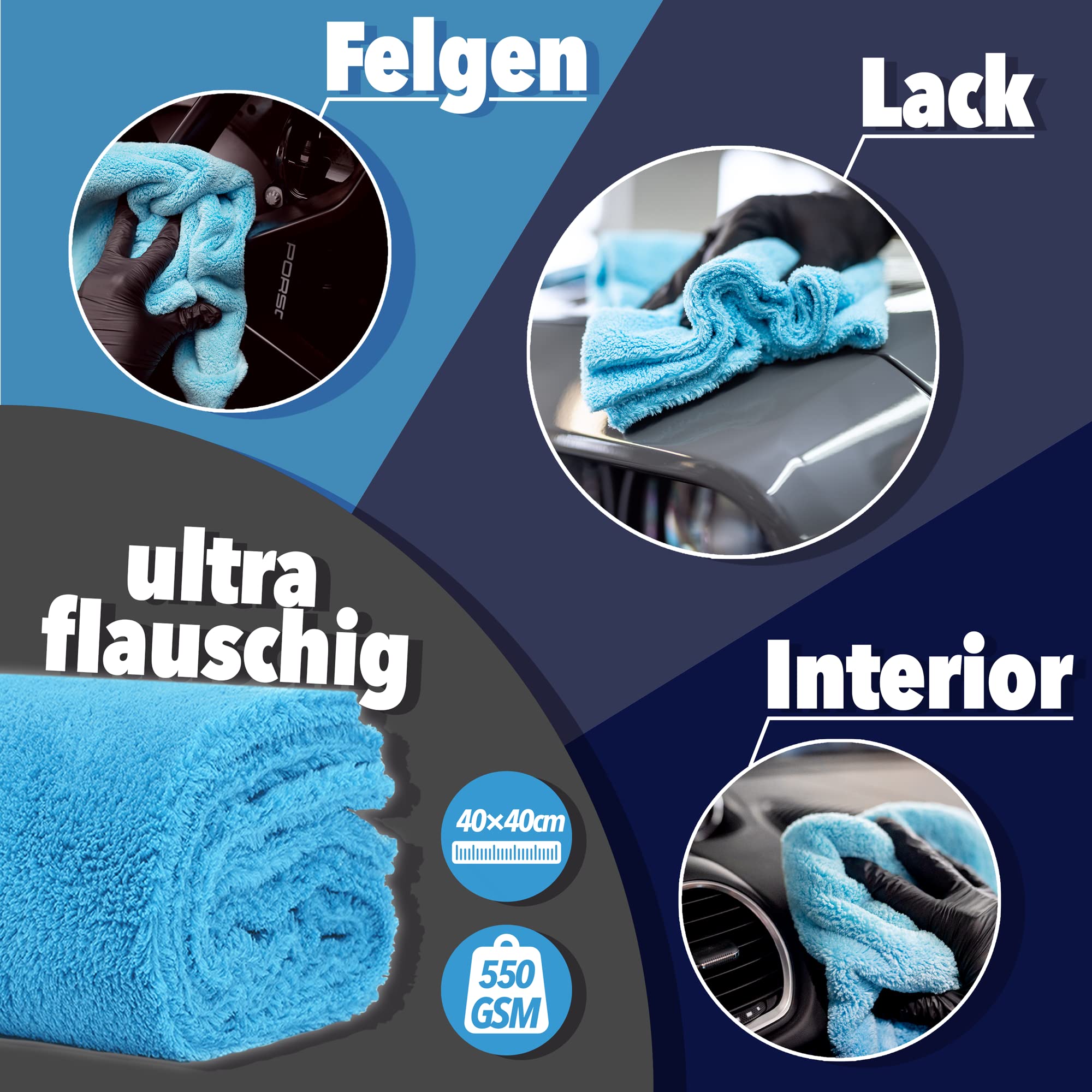 Dr. Wack S100 Paquete de limpieza y mantenimiento para motocicletas, limpiador rápido 0,5 l, spray de cadena blanca 0,4 l, refrescante de color 0,3 L, cera en aerosol A1 de alta gama 0,5 l + 3 paños