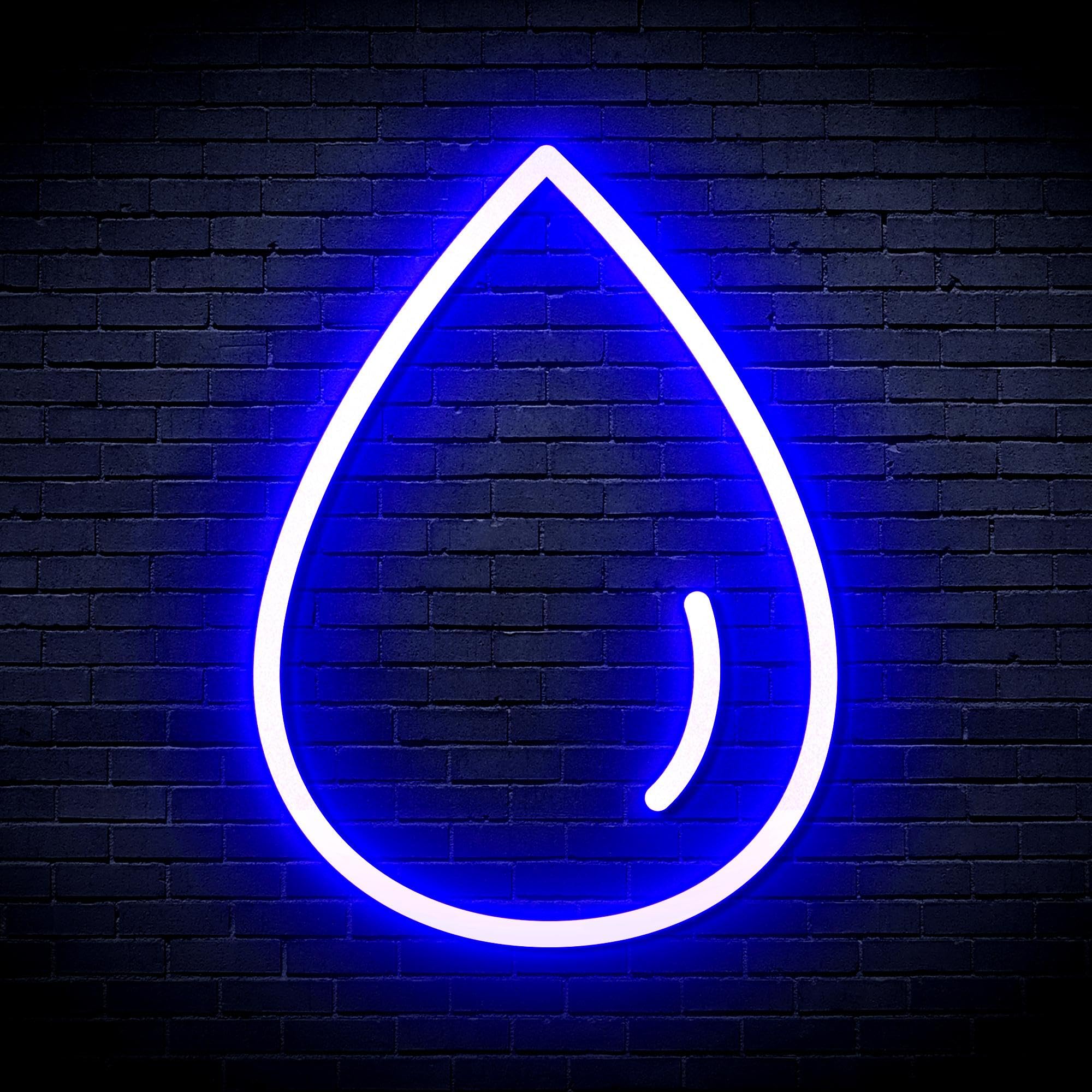 ADVPRO Water Droplet Flex Silicone LED Neon Sign - Blue - st16s64-fnu0070-b