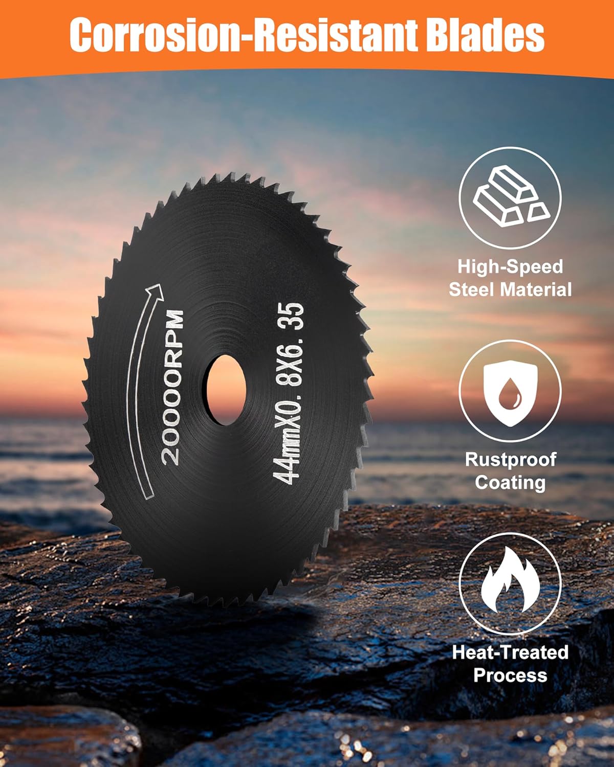 Cutting Wheel for Drill, Rotary Tool Cutting Discs with 6pcs Steel Saw Blades, 1pc 1/4" Hex Shank, 1/8" Round Shank, 1/4" Round Shank, Power Rotary Tool Accessories for Cutting Wood Plastic Soft Metal