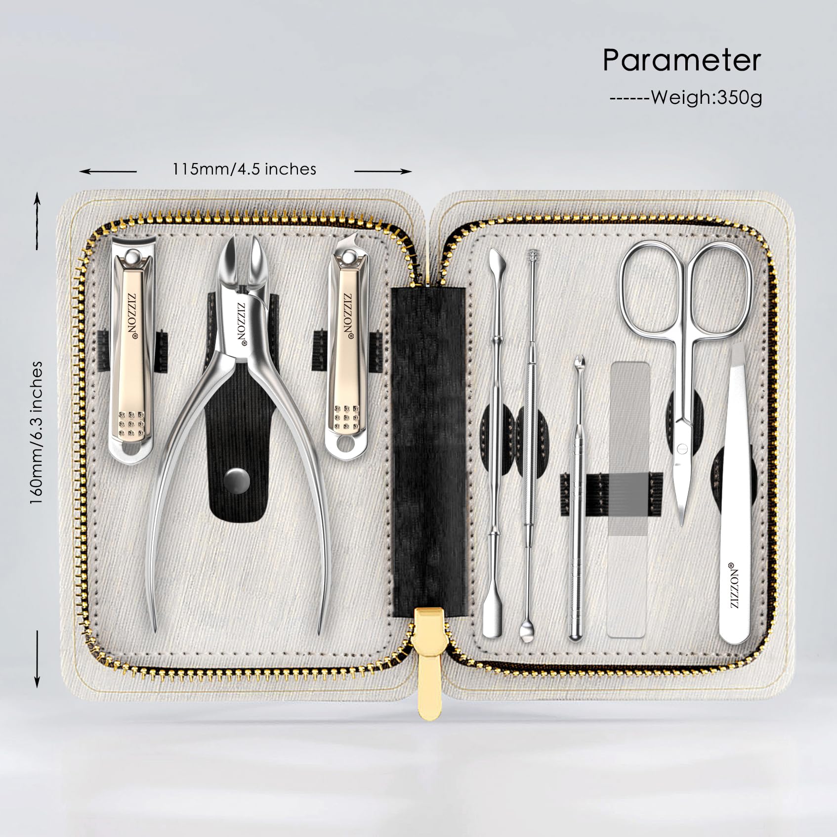 Amazon.com : ZIZZON Manicure Set Professional Stainless Steel