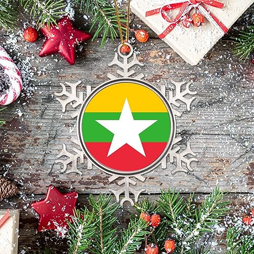 Vista 32 de Bandera de Antigua y Barbuda, adornos para árbol de Navidad, bandera nacional, silueta de Antigua y Barbuda, decoración de Navidad, adorno de copo