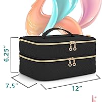 Vista 4 de BAFASO Organizador de esmalte de uñas con capacidad para 40 botellas (0.5 onzas líquidas), estuche de esmalte de uñas con secciones