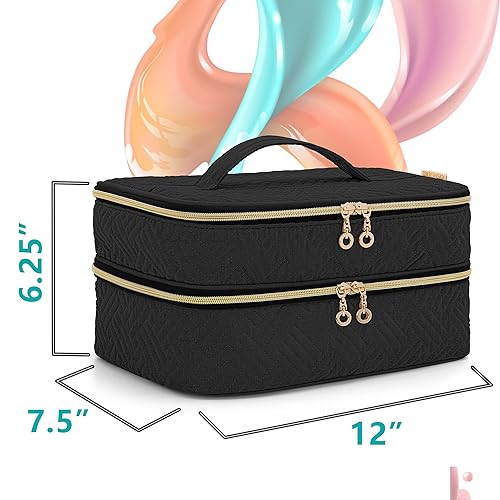 Miniatura 4 de BAFASO Organizador de esmalte de uñas con capacidad para 40 botellas (0.5 onzas líquidas), estuche de esmalte de uñas con secciones de