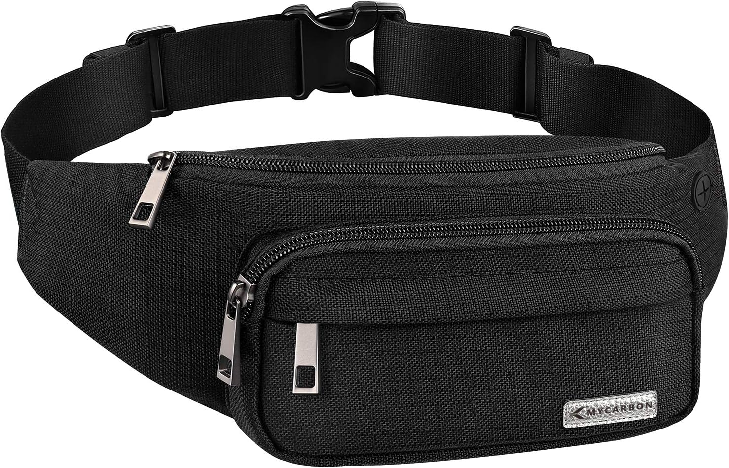 Accessoire Randonnée Sac Banane Unisexe Iliyah - Sport Voyage Randonnée - Bandoulière Réglable - Velours Côtelé Noir Sac Sport Velours