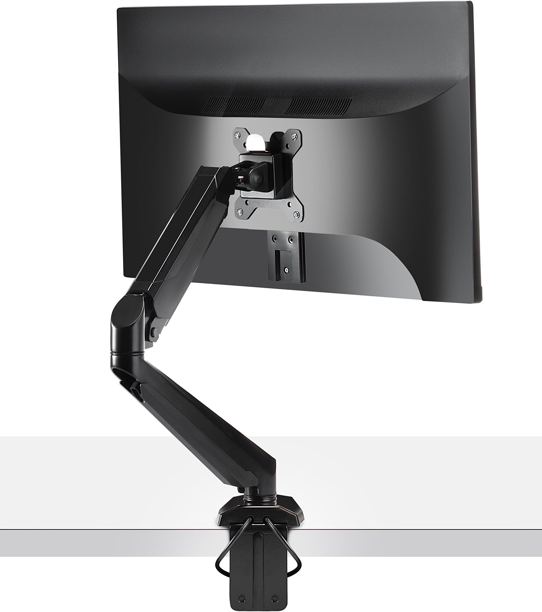 FotoluxFull Motion Ultra-flex Gas Spring Swivel LCD Desk Monitor Mount For 15"-27" With USB And Audio Ports - Easy Installation With Quick Release Fast Insert Function For Monitor