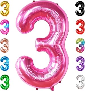 Giant Pink Number Balloon Decorations