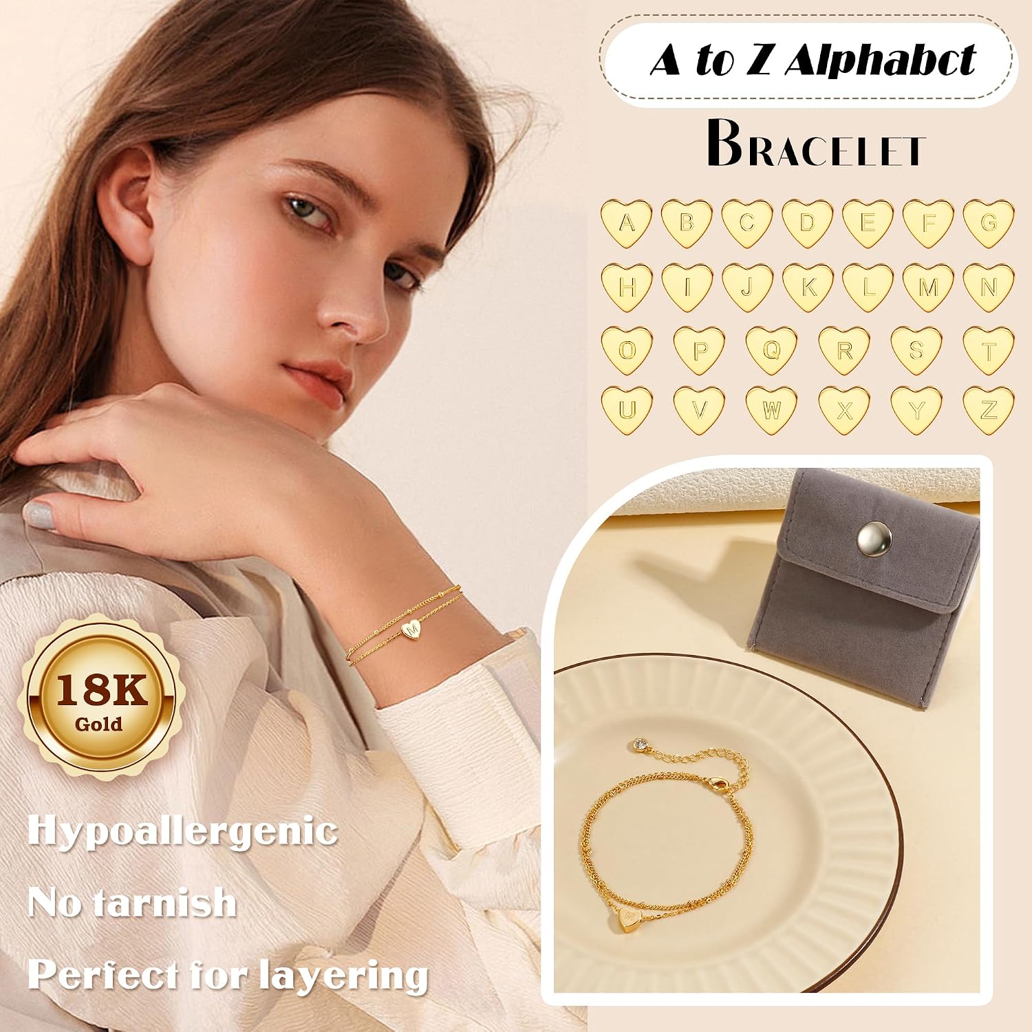 Letter Bracelet for Women image 3