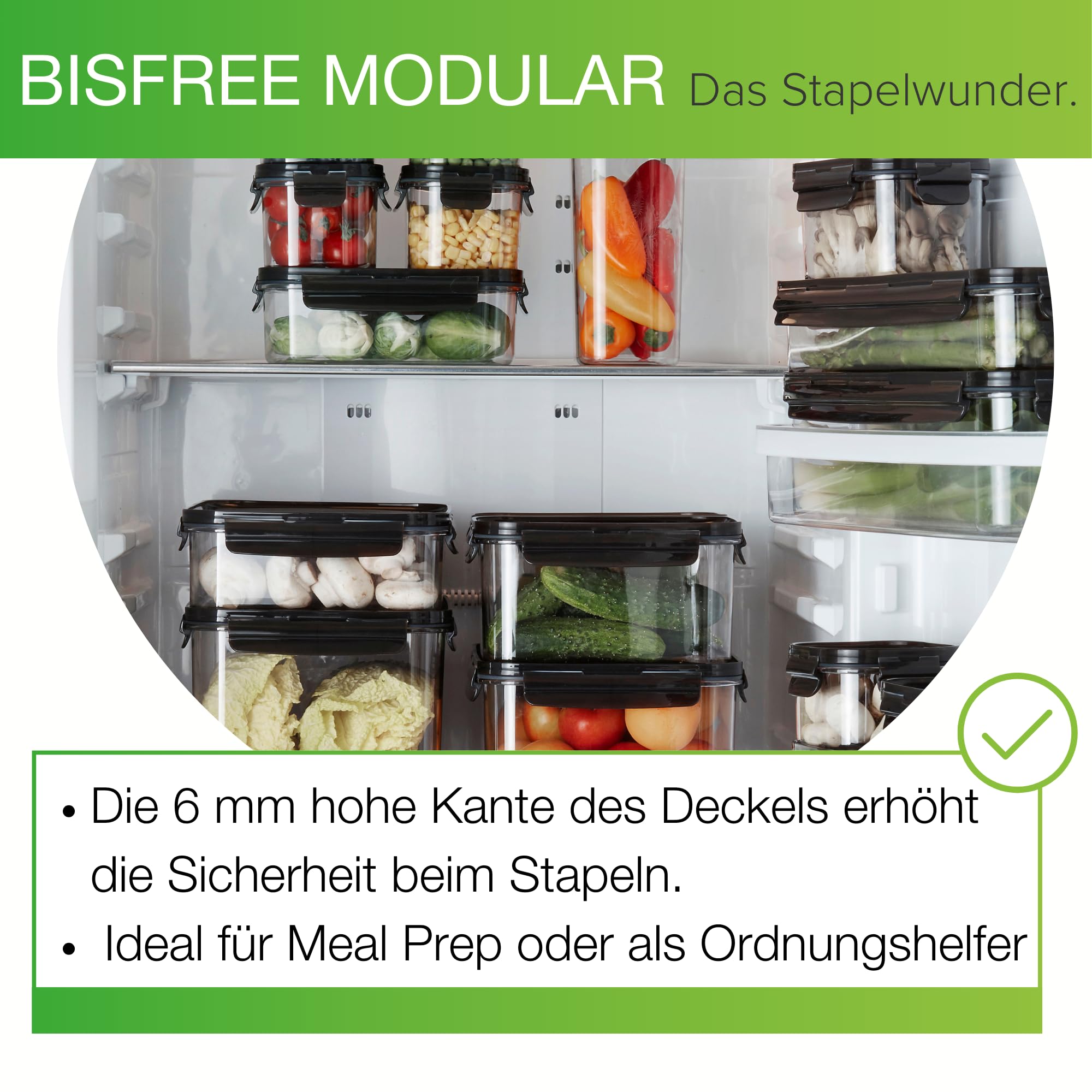 LockUndLock Bisfree Modular pojemnik na żywność, wielokolorowy, 4,80 l