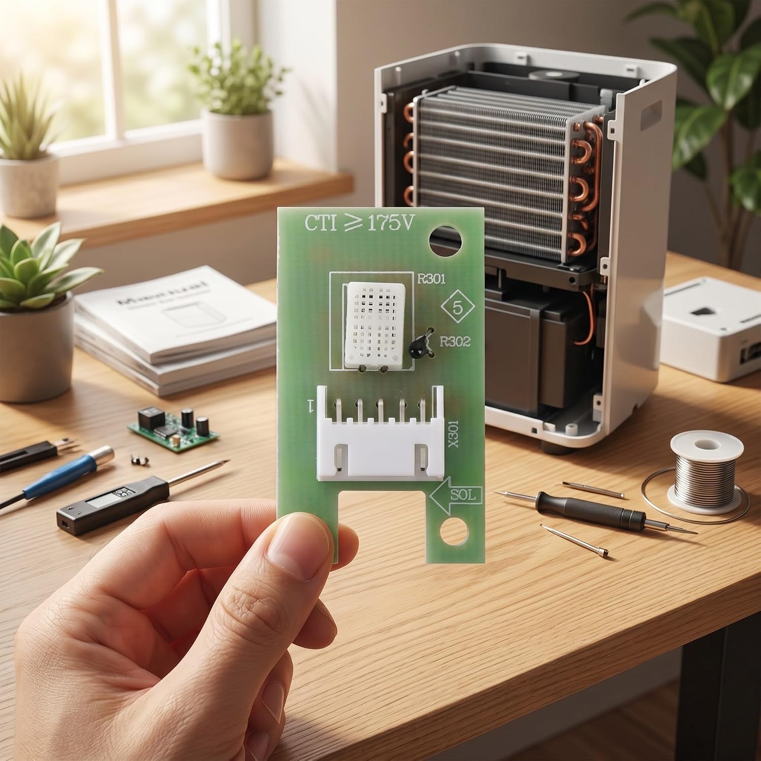 Dehumidifier Humidity Sensor, Replacement PC Sensor Board with Garrison PCB07-33-V02 1359219, B 207532 1520001A for 50 and 70 Pint Dehumidifiers