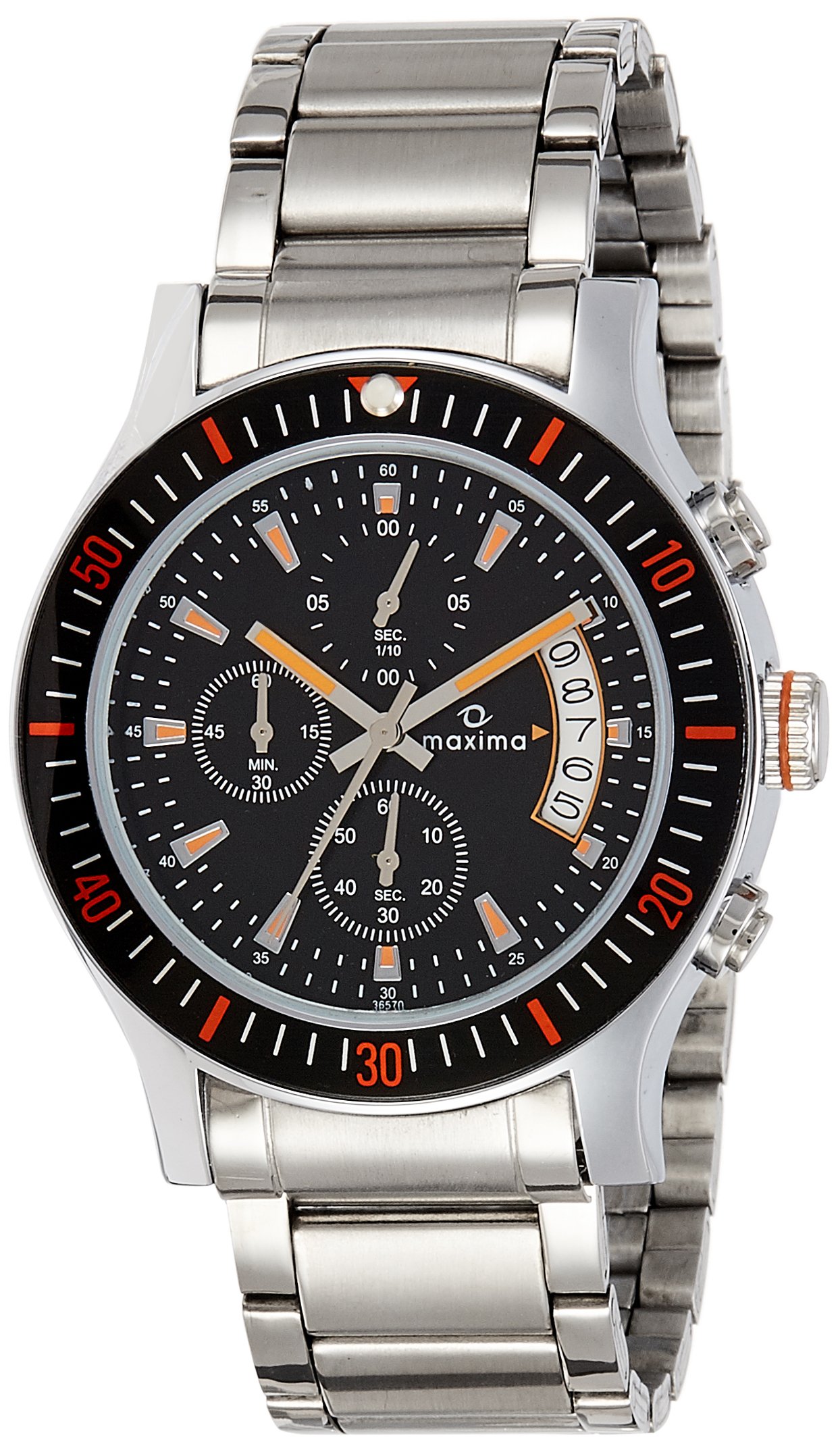 Maxima Stainless Steel Attivo Chronograph Black Dial Analog Watch For Men -42800Cmgi, Black Band (B01LPVBN58) Amazon Price History, Amazon Price Tracker
