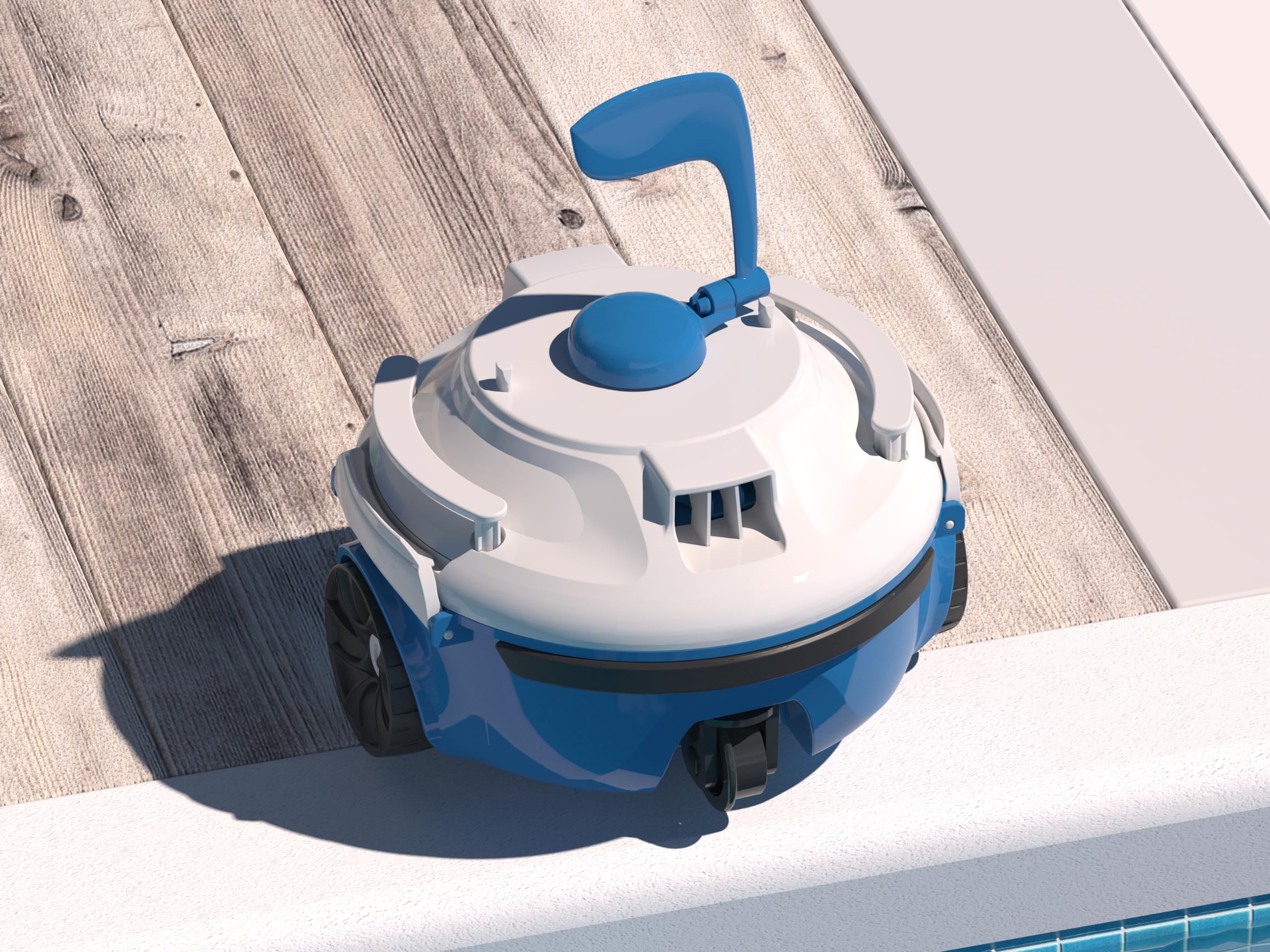 Bestway Robot Piscine Autonome Guppy Bleu - Nettoyage Fond Plat - 10m² Max