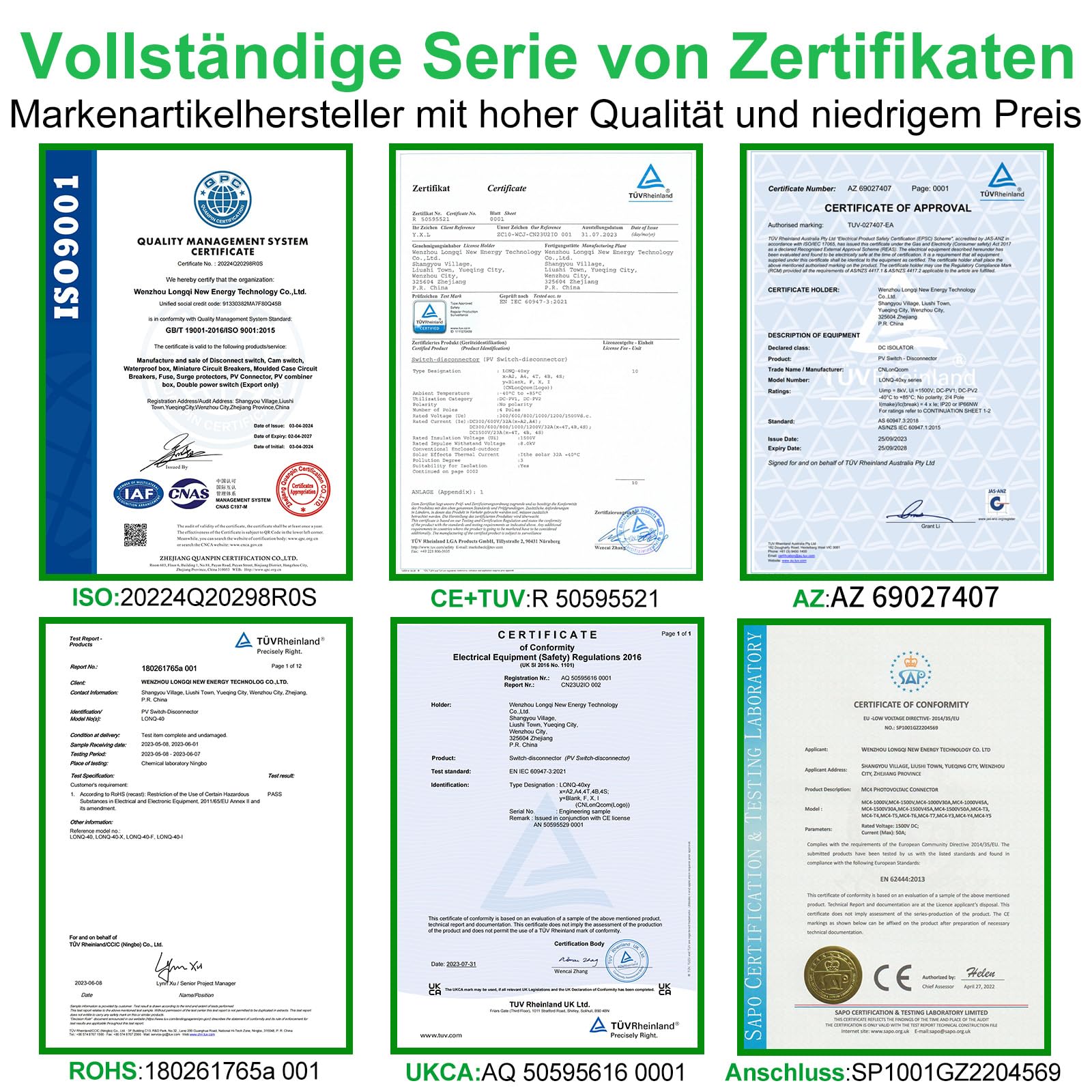 DC Trennschalter PV Anlage 32A 1200V DIY 2 String oder 1 String Leitungsschutzschalter Mit IP66 Wasserdicht Anschlusskasten M20 Anschluss Für Solar