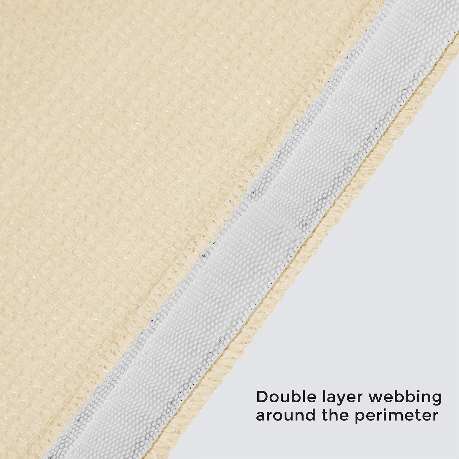 SONGMICS Sun Shade Sail, 12 ft x 8 ft (L x W) Rectangle Sun Shade, UV Block Sail Canopy Awning, for Patio, Backyard, Garden, Deck, Outdoor Activities, Beige UGSS001M01
