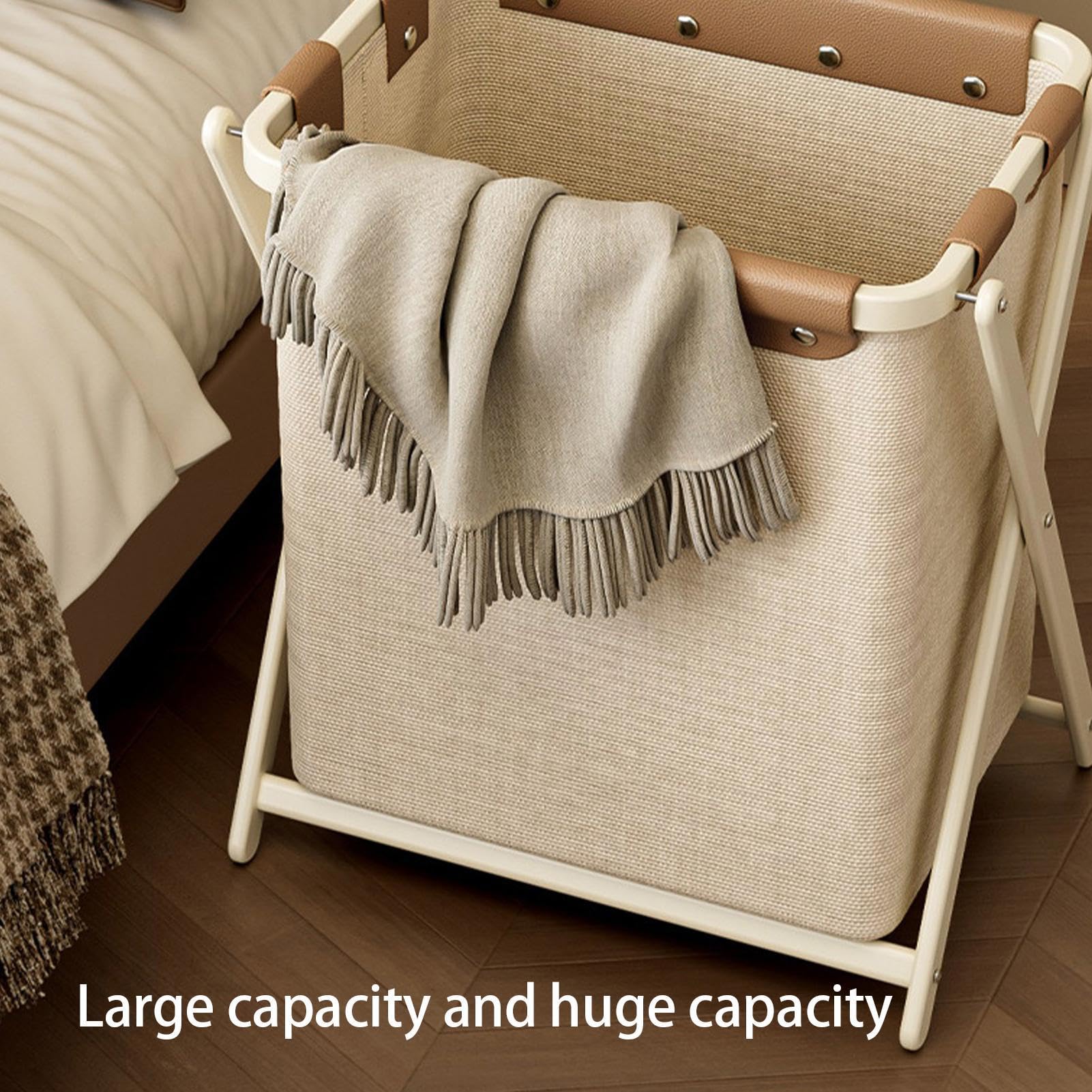 Cesta de lavandería para dormitorio, cesta de almacenamiento de ropa