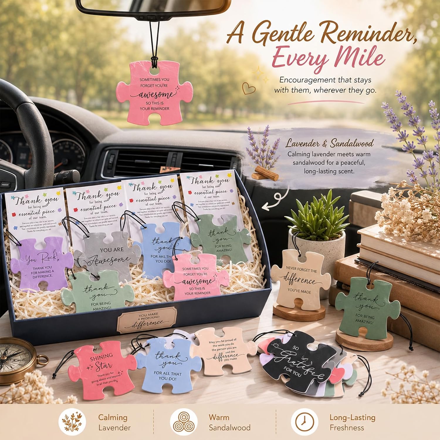 60 Set Positive Employee Appreciation Gifts Car Air Fresheners