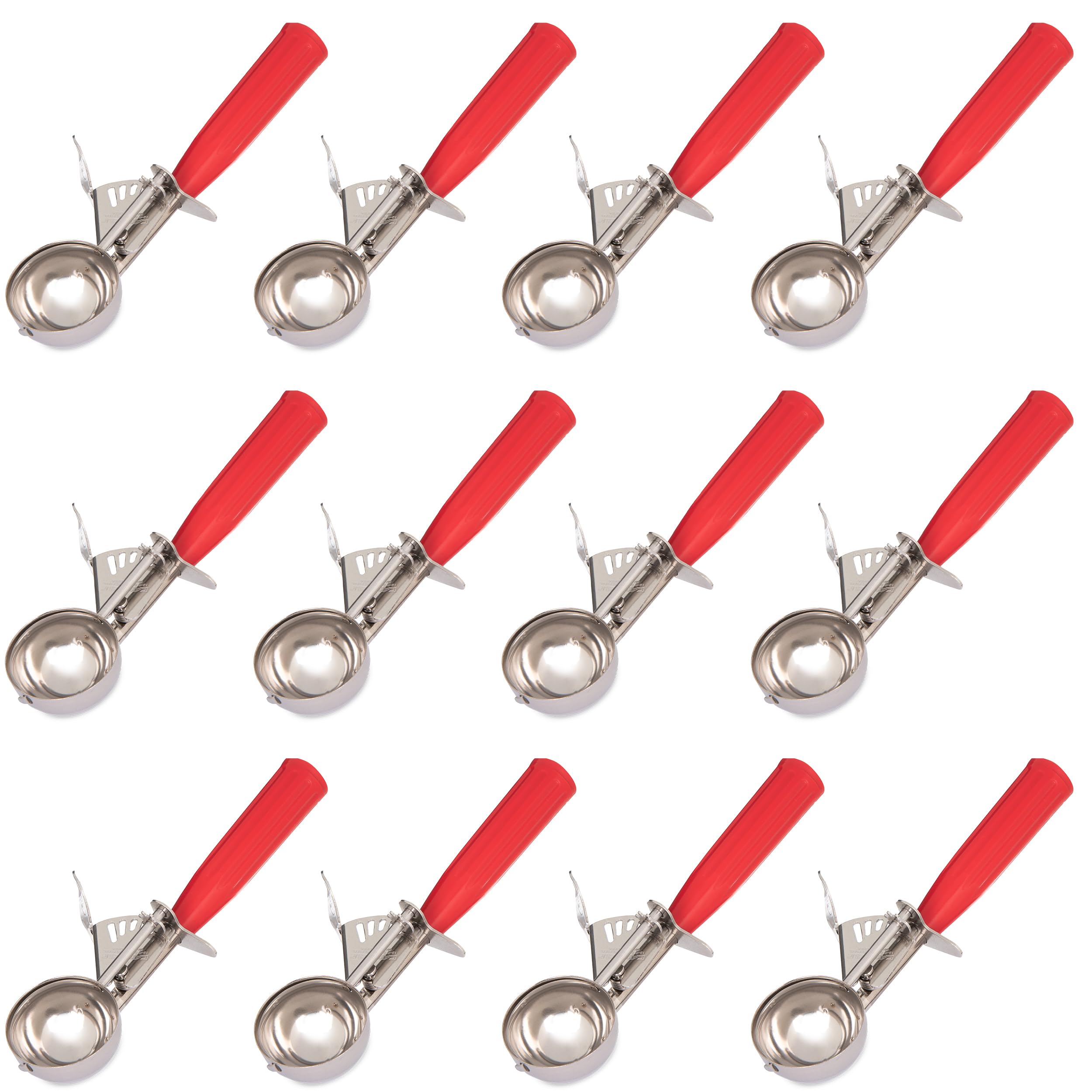 Carlisle 60300-24 Lot de 12 cuillères en acier inoxydable avec contrôle des portions Rouge 51 g