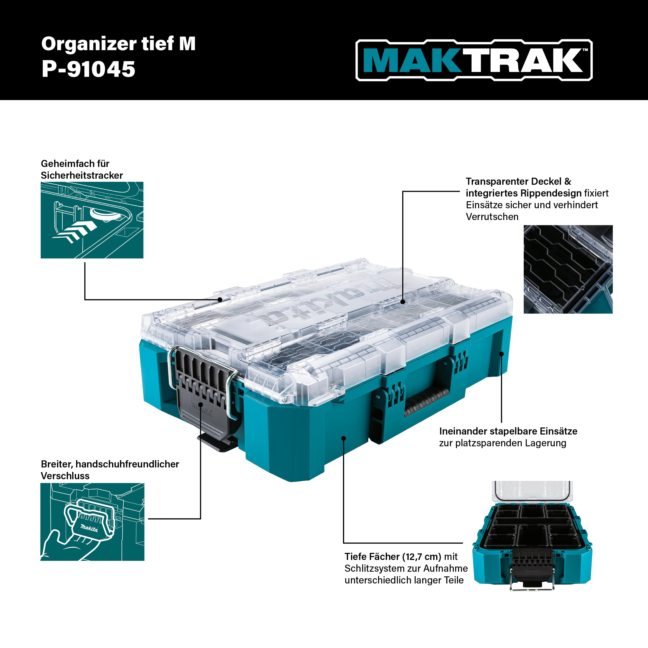Makita P-91045 MAKTRAK Deep Medium Organizer