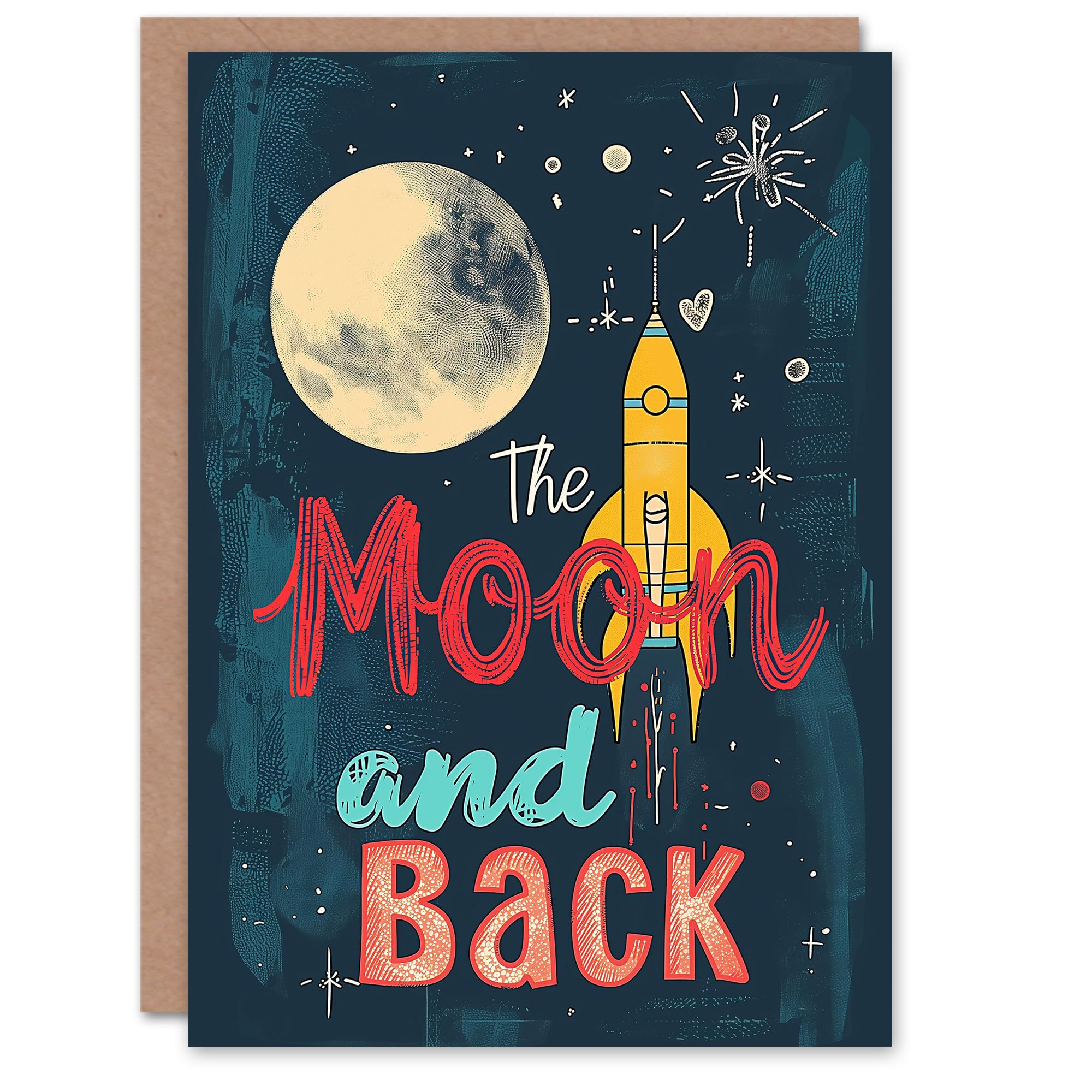 Artery8 Mother's Day Greeting Card Love You to the Moon and Back For Mum