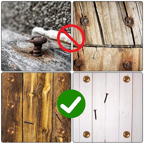 Miniatura 3 de 8 tornillos decorativos de latón con tapas, tornillos de espejo con tapas decorativas, tapas de tornillos para fijación de muebles, fijación de