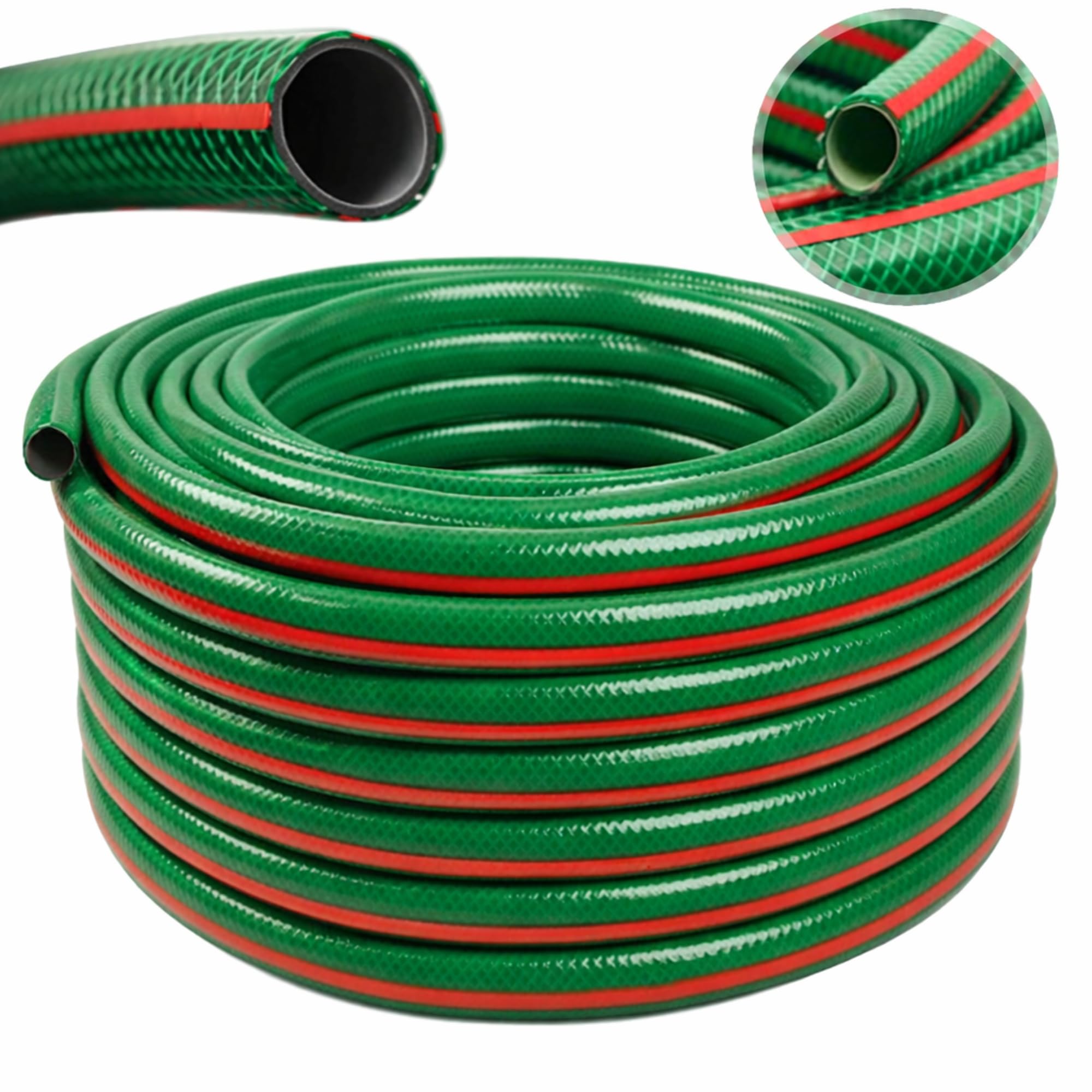STALCO Gartenschlauch 1 Zoll 25 m 4-lagig mit Kreuzgewebe – Profi Wasserschlauch UV- & Algenbeständig – Flexibler Garten- & Bauschlauch für Bewässerung, Garten & Landwirtschaft S-37811