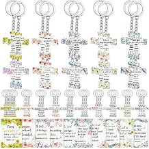 55Sets Christian Gifts for Women Inspirational Bible Cross Acrylic Keychains Bulk with Cards, Mothers Day Religious Church Favors
