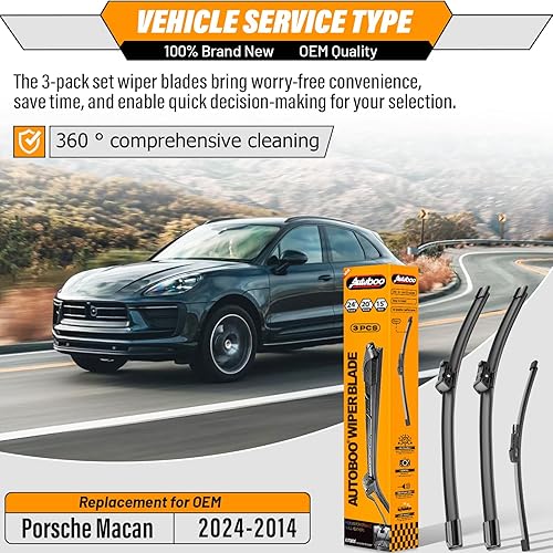 Miniatura 150 de AUTOBOO - Limpiaparabrisas de repuesto 26 + 20 pulgadas con limpiaparabrisas trasero de 12 pulgadas para BMW X3, X4, 2018, 2019, 2020, 2021, 2022