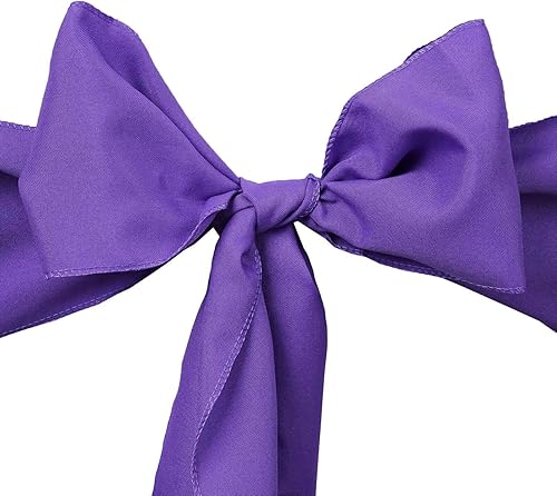 Miniatura 6 de Efavormart - 5 bandas de poliéster morado para silla, lazos para decoración de eventos de boda, decoración de silla, lazos para decoración de