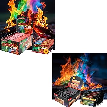 Magical Flames Fire Color Changing Packets Fire Pit, Fire Color Packets for Camping Essentials, Campfire, Bonfire & Fireplaces, Campfire Accessories