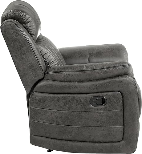 Miniatura 6 de Lexicon Perm - Sofá biplaza reclinable doble, color gris pardo
