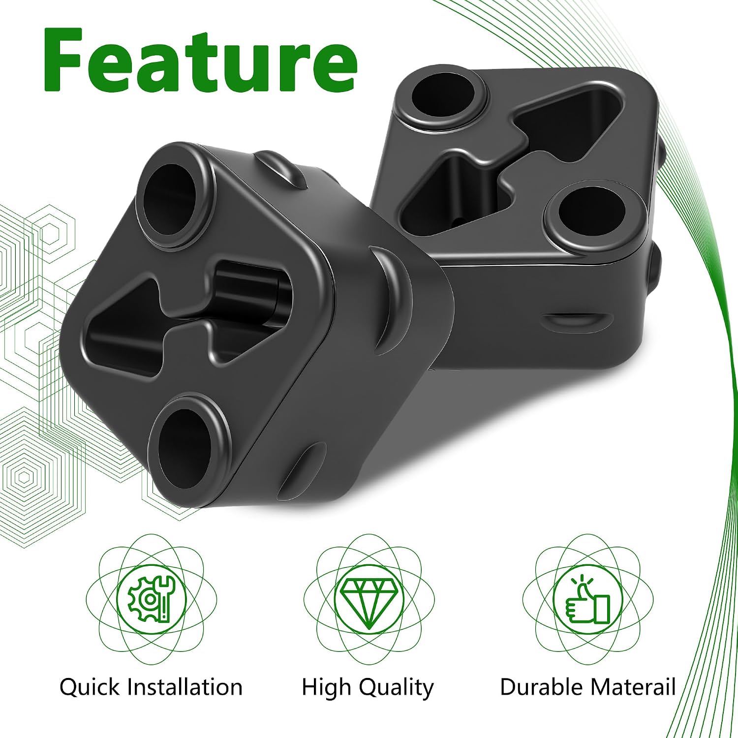 Rear Exhaust Pipe Support Isolators - Compatible with 2019-2025 Ram 1500 (3.0L 3.6L 5.7L 6.2L) - Muffler Rubber Hanger Vibration Dampener- Replaces 68519121AA、68335439AA、68410310AA 68410310AB-2pcs