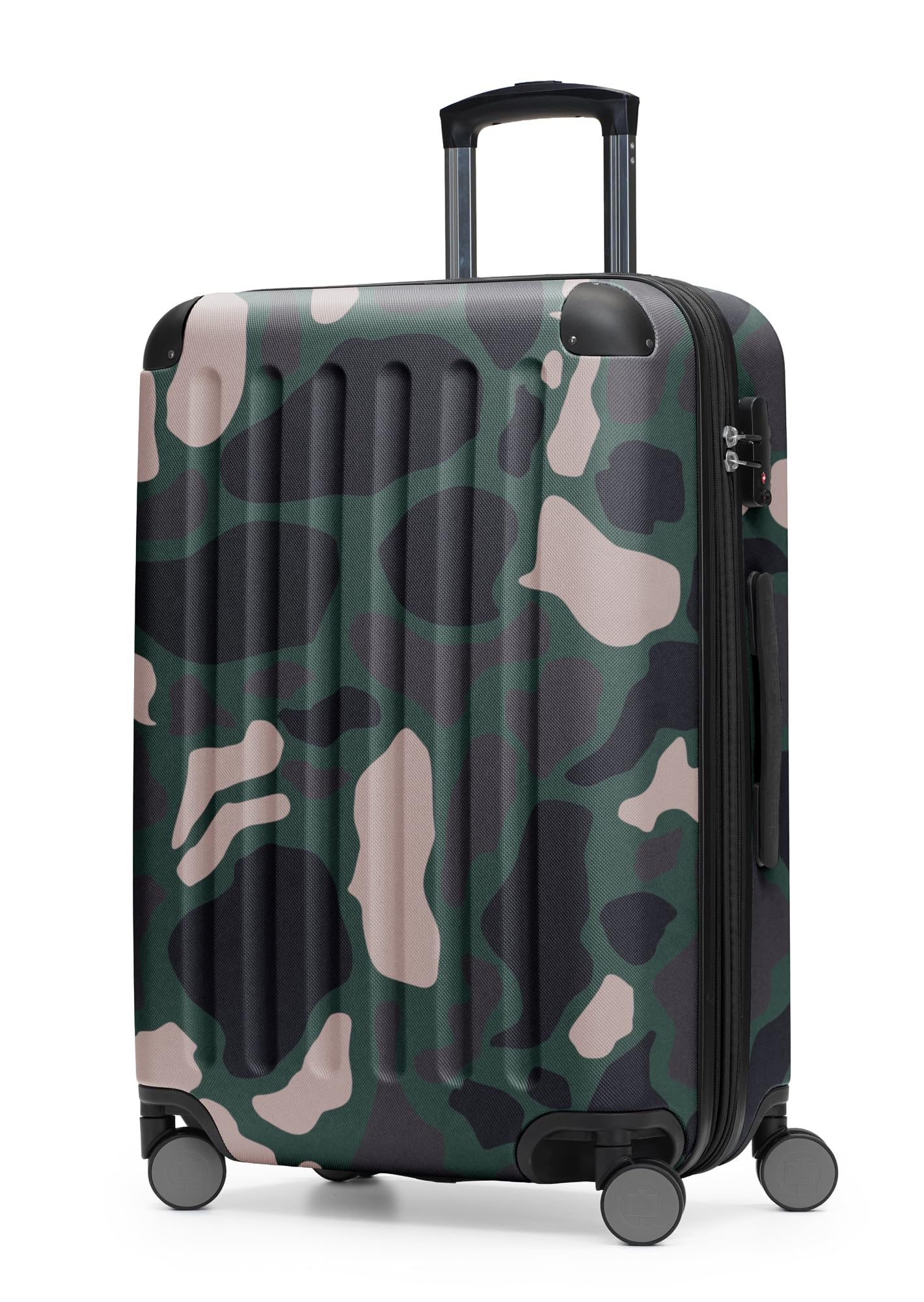 Hauptstadtkoffer Spree - Mittelgroßer Hartschalenkoffer, TSA, 4 Rollen, Koffer, Trolley, Rollkoffer, Reisekoffer, Volumenerweiterung, 65 cm, 74 Liter, Camouflage