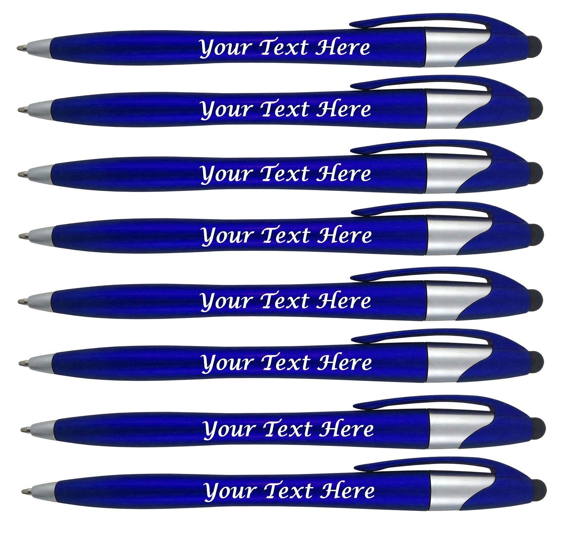 Personalized Pens With your Custom Logo or Text-300 Pack Bulk-for Businesses, Parties, and Events, 2 in 1 Capacitive Stylus & Ballpoint Pen compatible