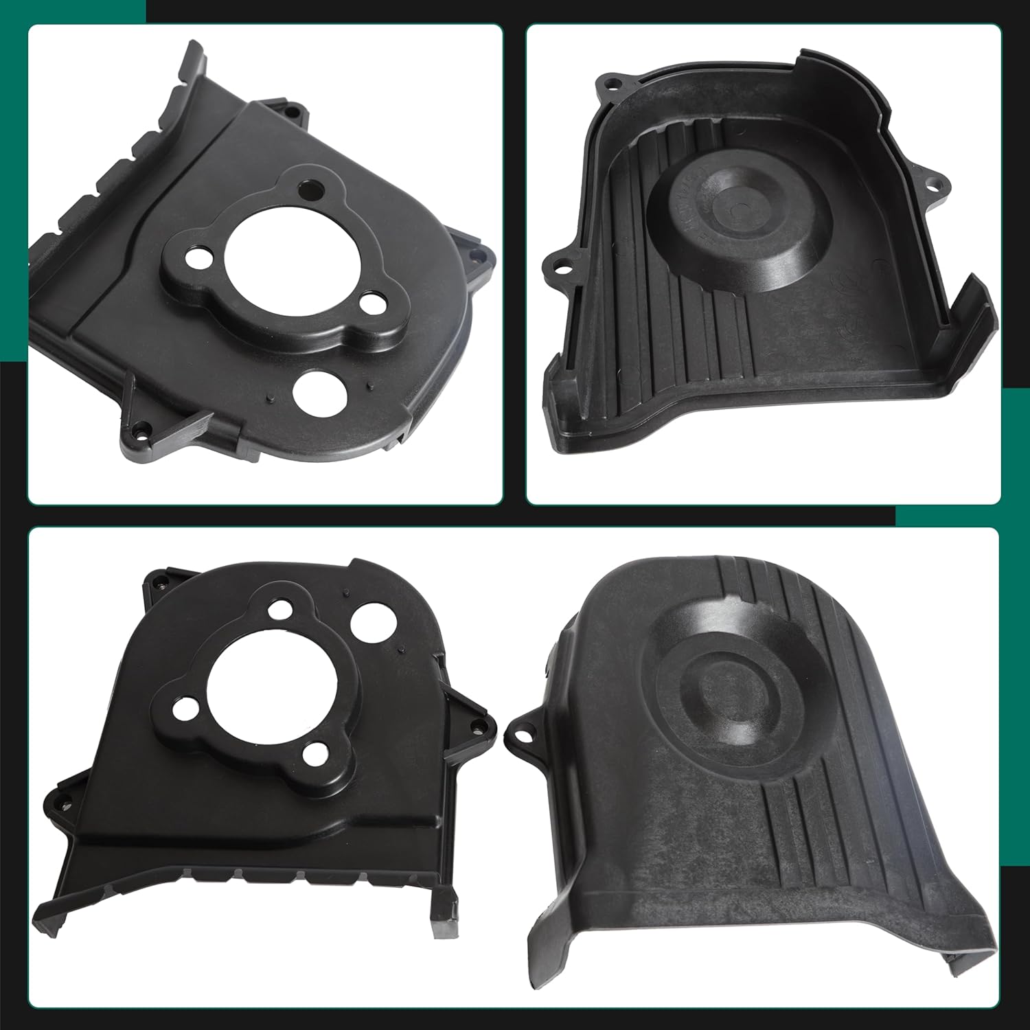 2 pcs Engine Timing Cover Fit for Subaru Forester 1999-2010, for Impreza 1999-2011, Inner Left & Outer Right Timing Cover, OE 13574AA081 13575AA112