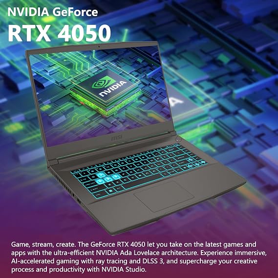 Msi Thin 15 Gaming Laptop 15.6 Fhd Ips 144hz Intel 8 Core I5-13420h I7-12650h 16gb Ram 512gb Sd Geforce Rtx 4050 6gb Type-c Backlit Keyboard Wi-Fi 6e Win11 W/dlca Accessories