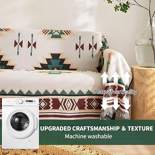 Miniatura 5 de ROOMLIFE Fundas medievales de felpilla retro para sofá de 2 a 3 cojines, fundas de sofá modular de jacquard delicado para sofá biplaza, silla