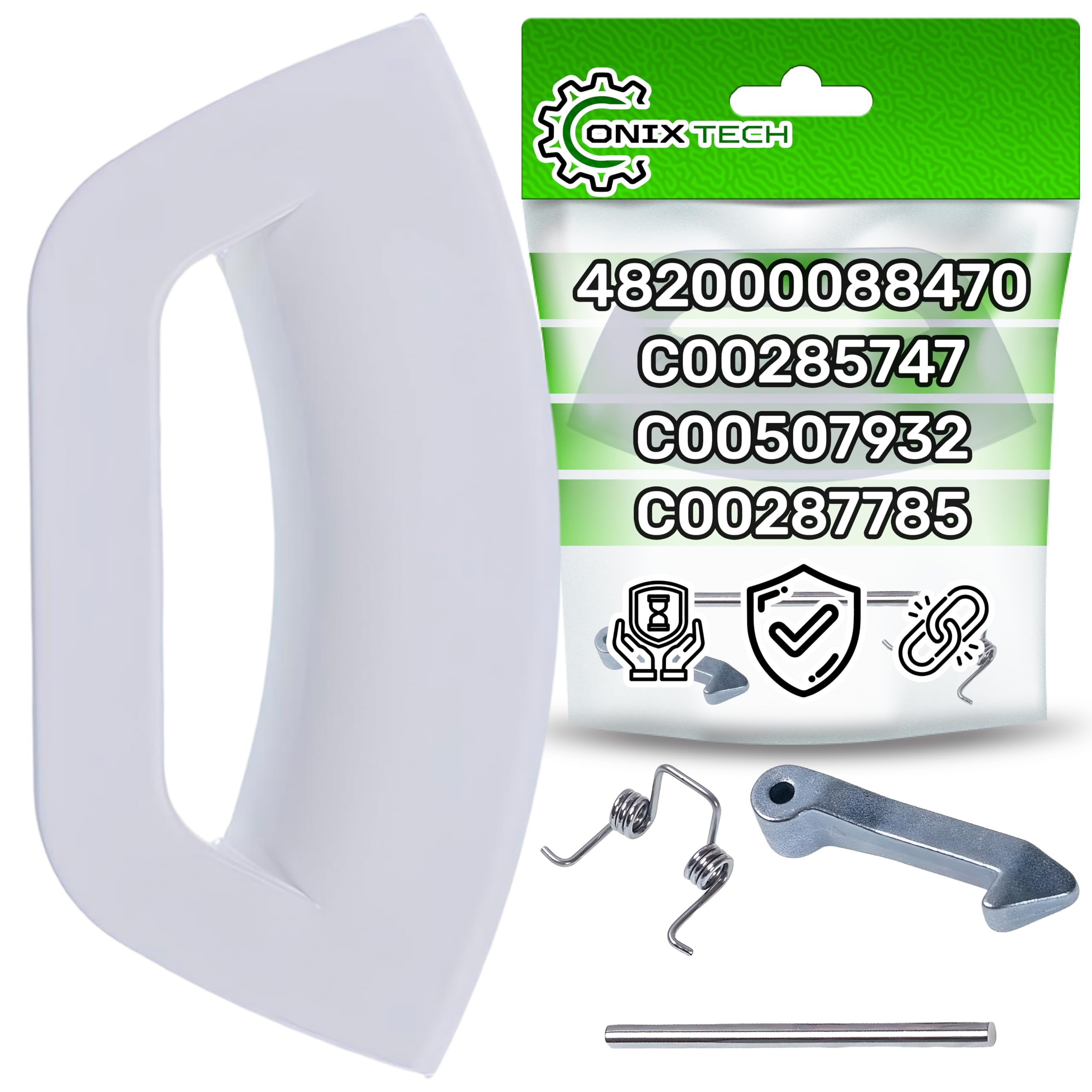 Maniglia Oblò Lavatrice Con Codice 43011740, Compatibile Candy, Hoover, Haier, Ricambio Originale ONIX TECH Con Garanzia 5 Anni