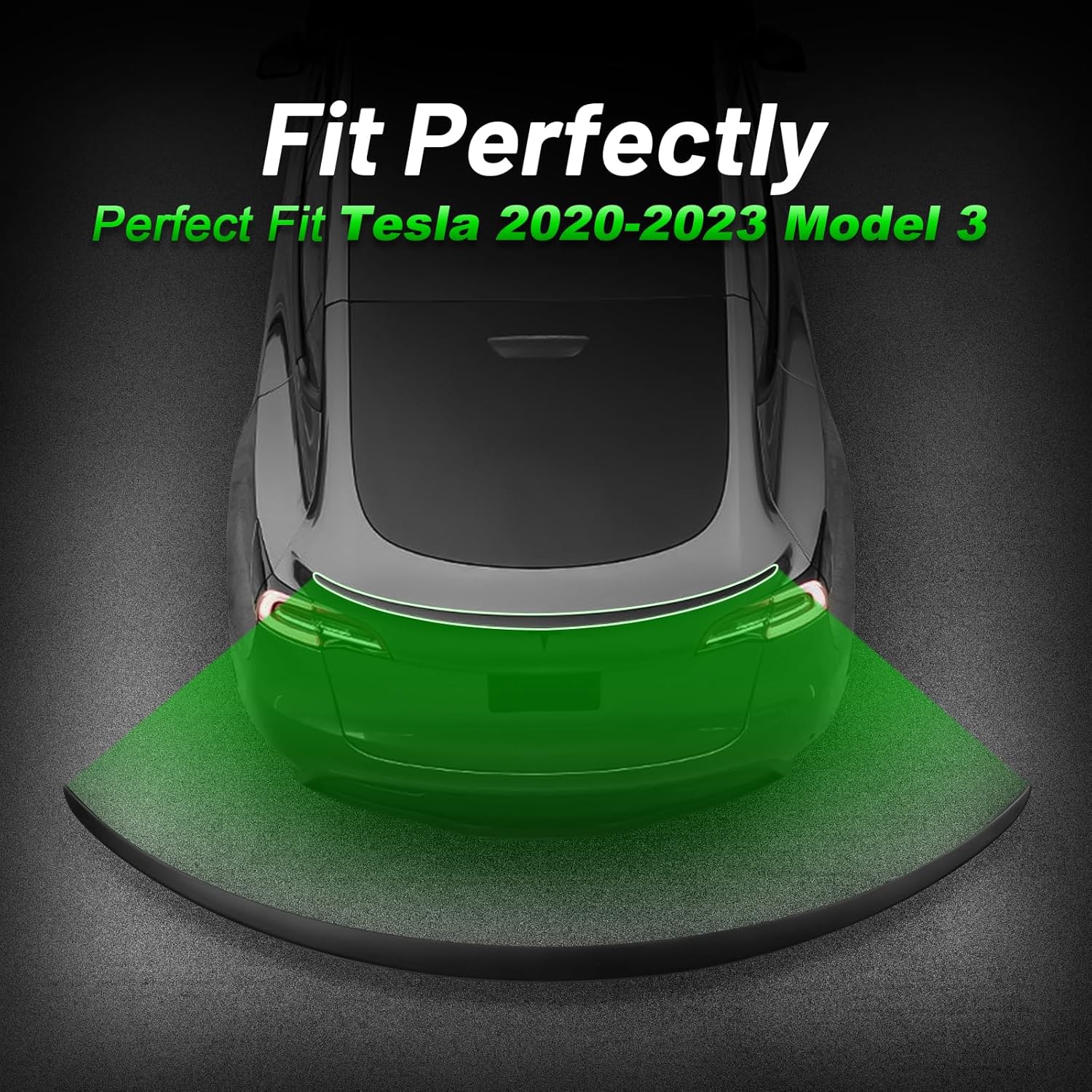 Spoiler for Tesla Model 3 ABS Material Rear Trunk Lip Spoiler Tail Wing Compatible with 2017-2023 Tesla Model 3 (Matte Black)