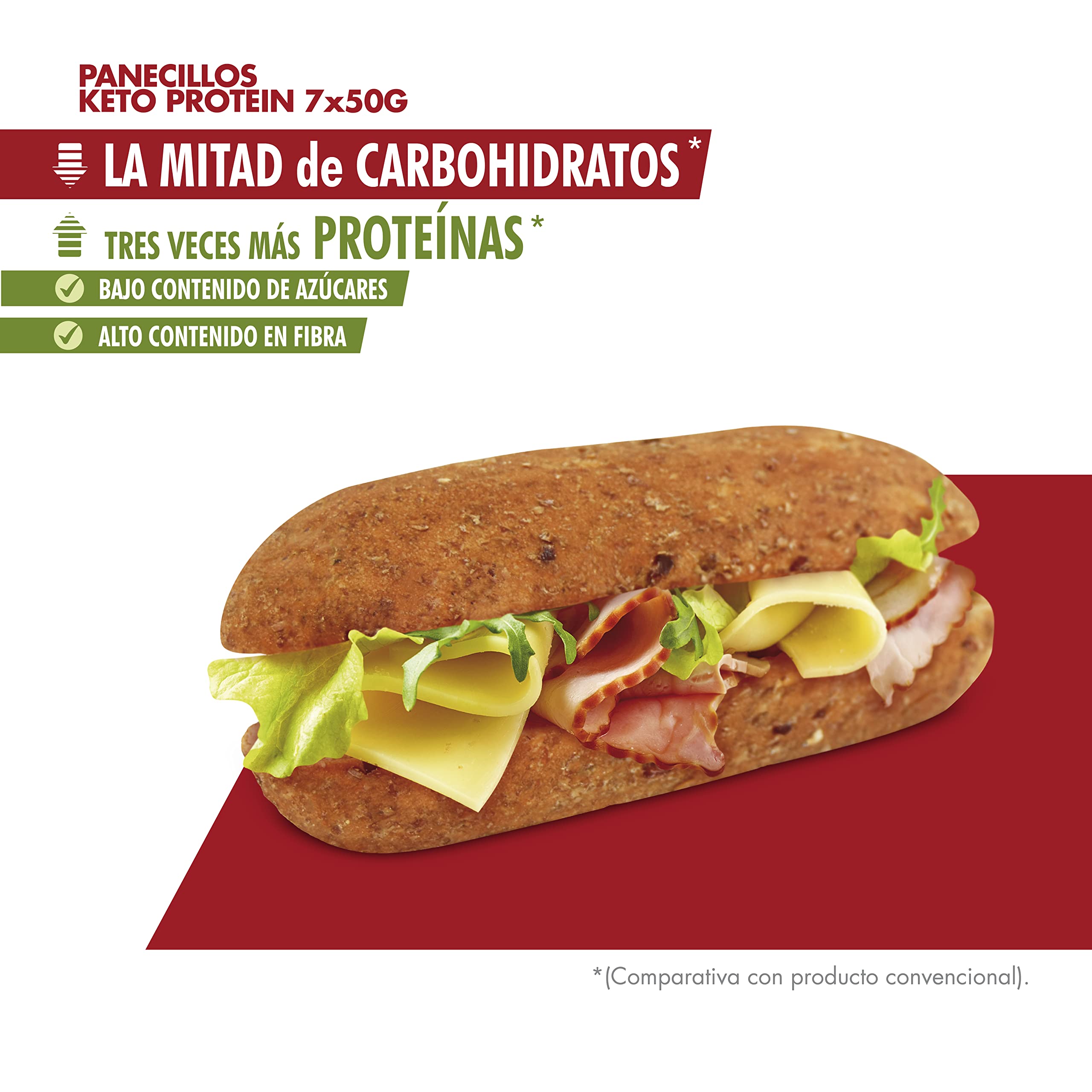 Pan Proteico 7x50g – Pack de 3 – Panecillos Bajo en Hidratos con Proteínas – Apto para Dieta Keto & Low Carb – Pan Keto Listo para Consumir – Ideal para Desayuno y Día a Día – BestDiet