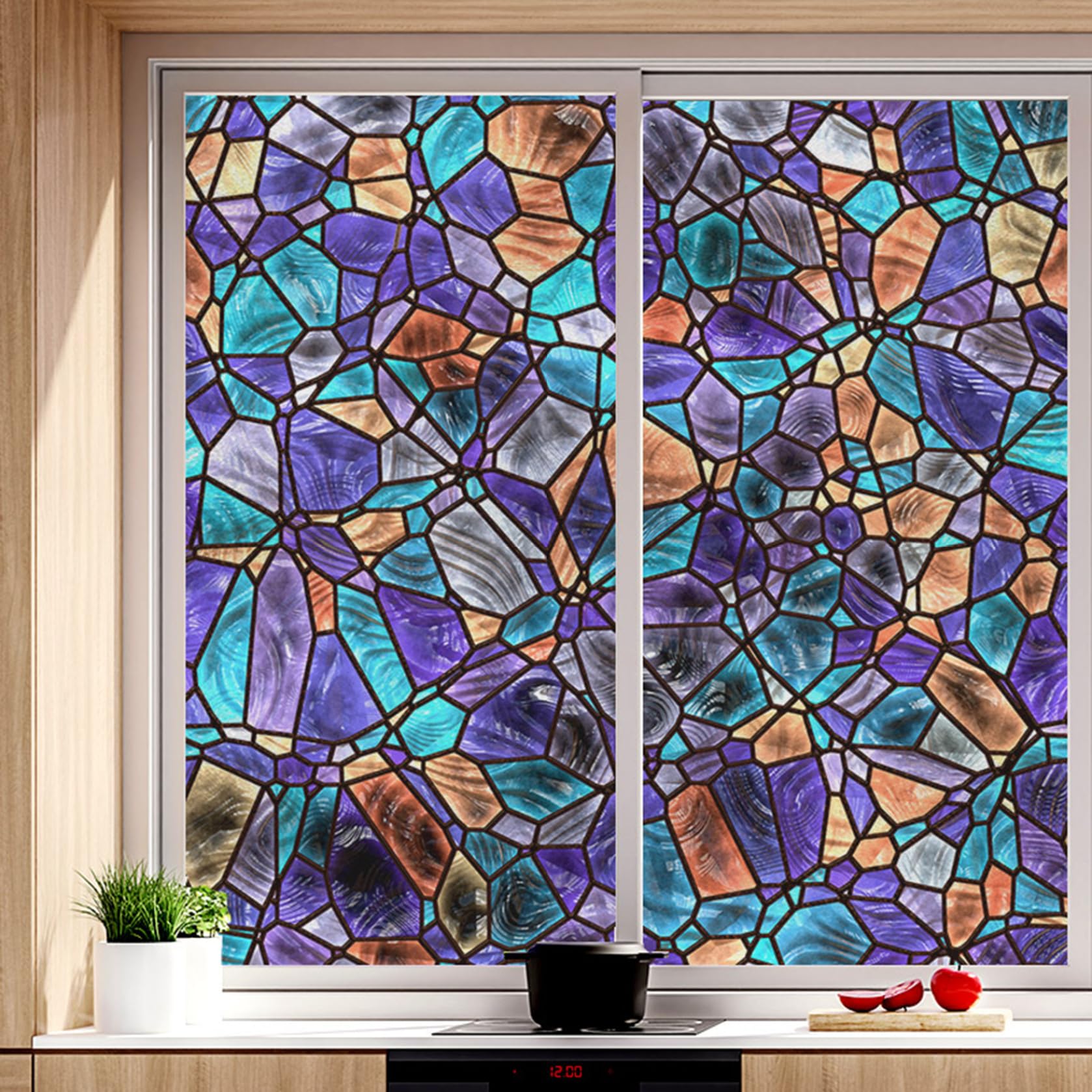 【レア】昭和　和柄　骨董　レトロ　ステンドグラス　インテリアディスプレイ　窓辺 レア】昭和 和柄 骨董 レトロ ステンドグラス インテリアディスプレイ