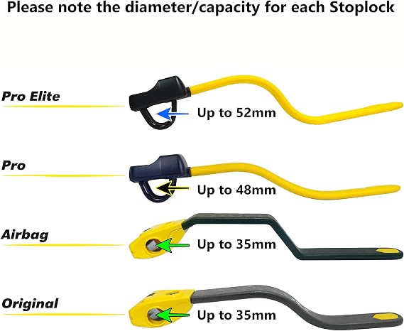 Stoplock Pro Elite Car Steering Wheel Lock HG 150-00 - Safe Secure Heavy Duty Anti-Theft Bar & 'Airbag 4x4' Car Steering Wheel Lock W/Keys HG 134-66 - Anti-Theft Device