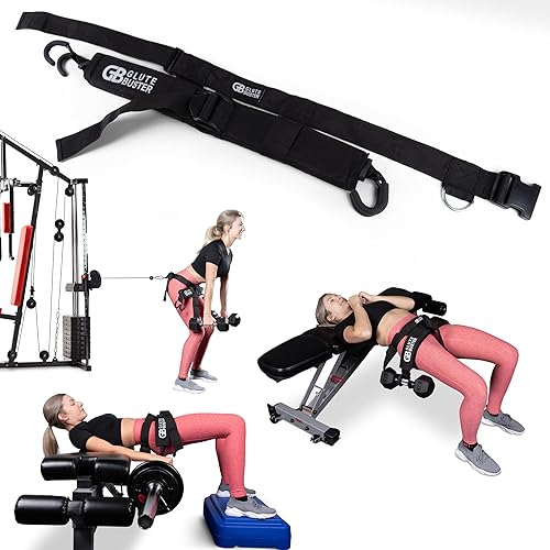 Miniatura 2 de Cinturón de empuje de cadera  Cinturón de empuje de cadera para pesas  Cinturón de mancuernas para empuje de cadera y equipo de entrenamiento de