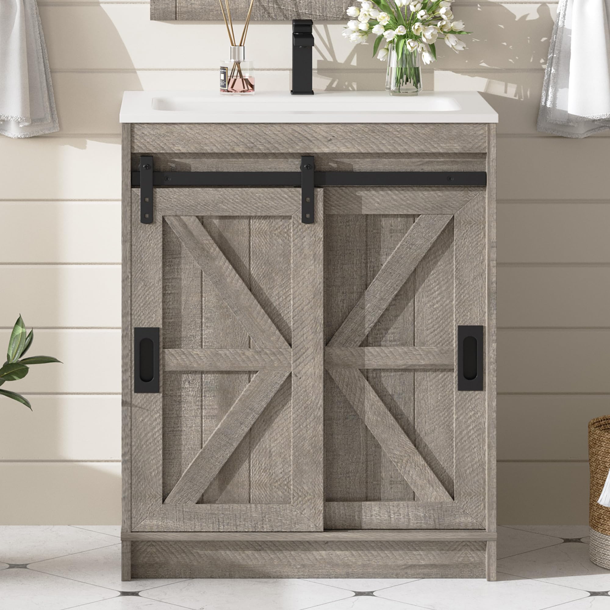 AMERLIFE 24 Barn Door Vanity