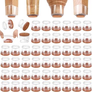 CHUNZEXI 48 Pack Silicone Chair Leg Floor Protectors for Hardwood Floors