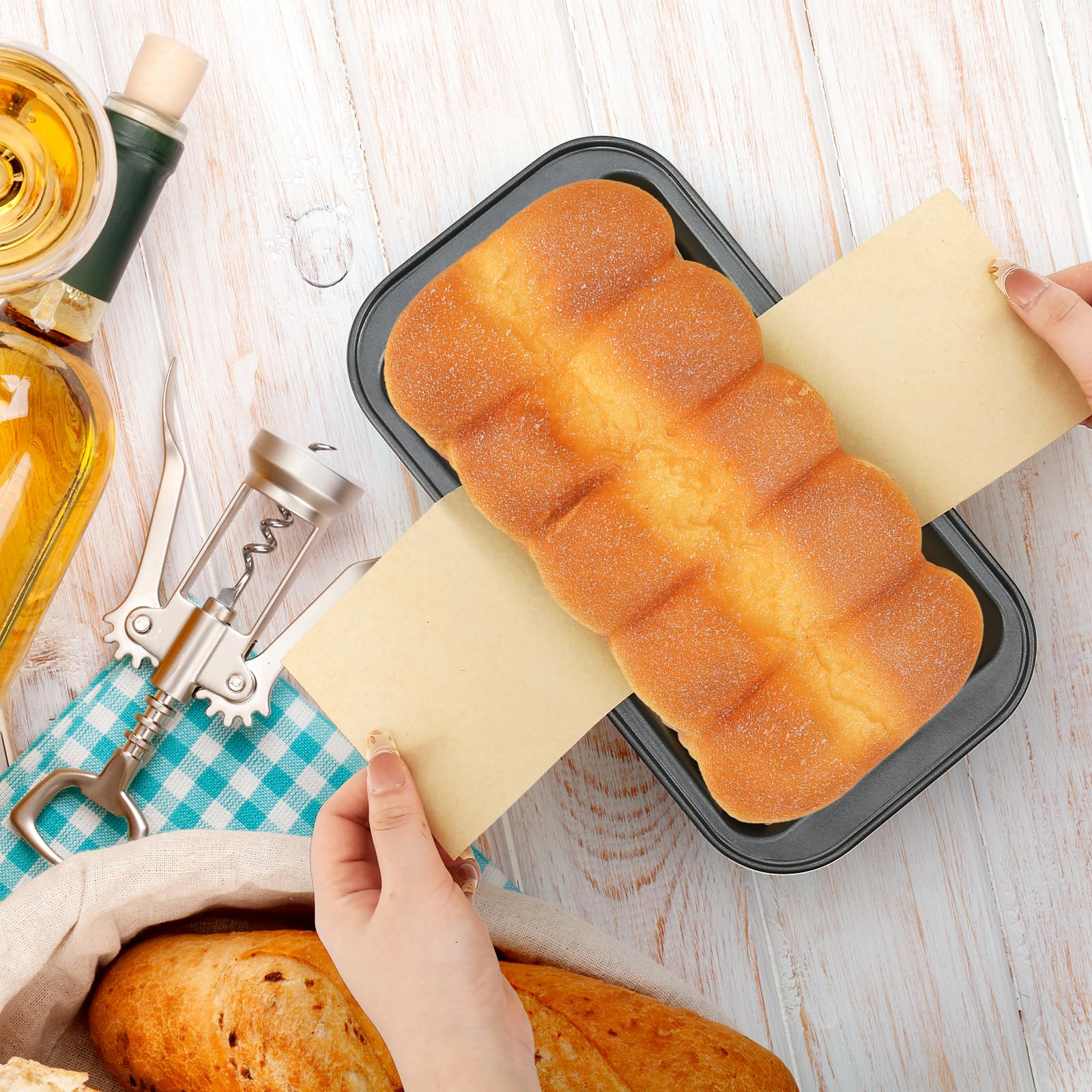 Mini Loaf Tin Parchment Paper For Bread Pans Lawei 30 Pack