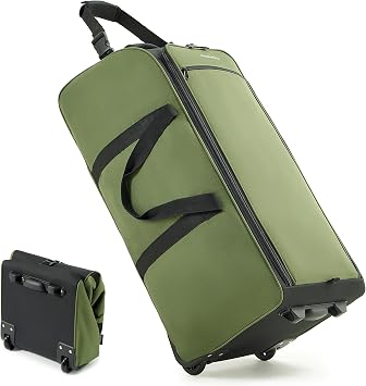 Fanwoli 30 Extra Large Rolling Duffel Bag with Wheels, Heavy Duty