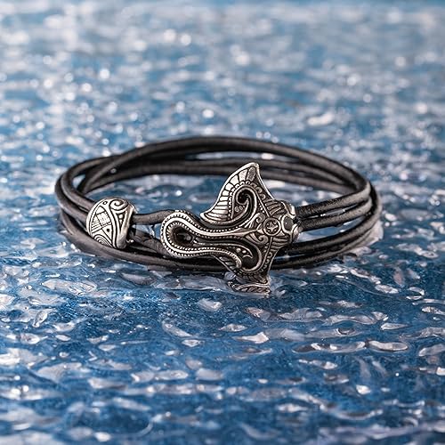 Miniatura 4 de Pulsera maorí del océano con pulsera de mantarrayas con peces de patín regalo para hombres y mujeres él, joyería tribal náutica polinesia