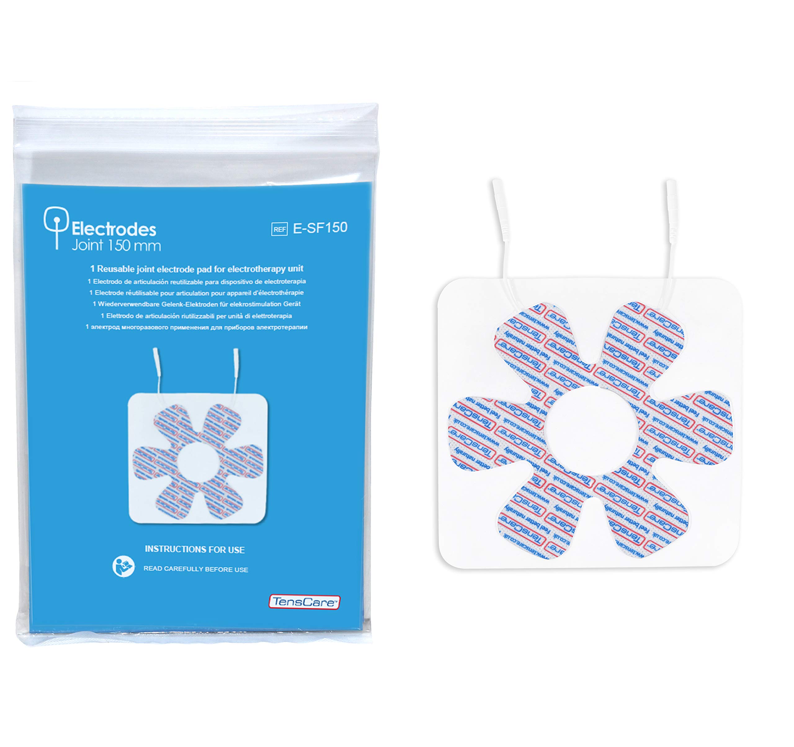 TensCare Reusable Joint Electrode Used with TENS of EMS Devices. Perfect for Large Join Areas such as Knees, Shoulders, Elbow. Helps With Rehabilitation and Pain Relief using a TENS/EMS Machine
