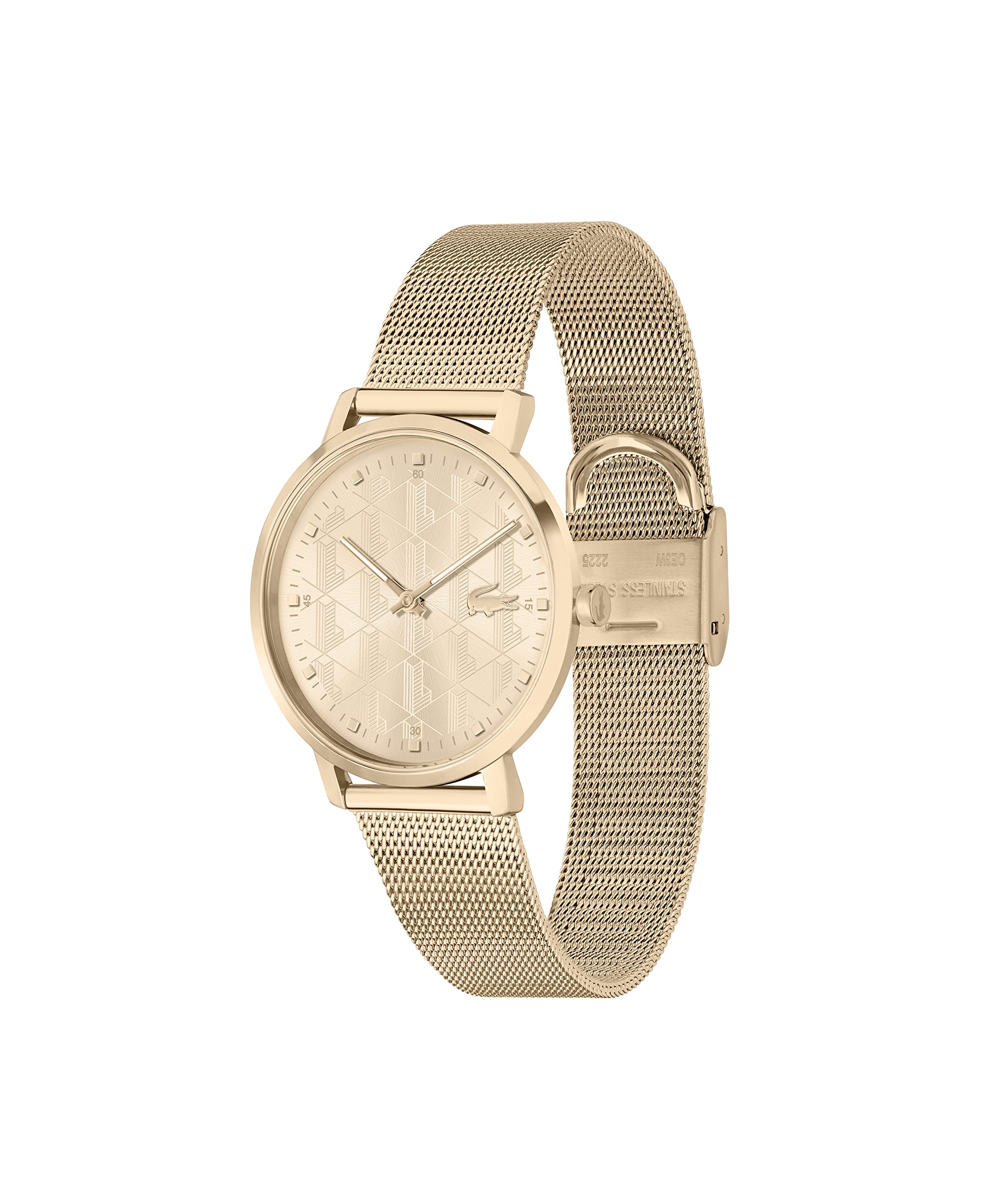Lacoste Reloj Analógico de Cuarzo para mujer con Correa de malla en Acero Inoxidable